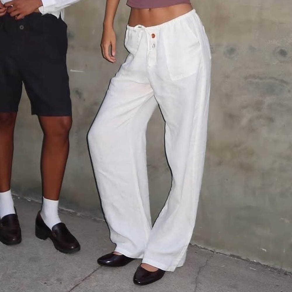 Oddli Linen Drawstring Pants - Picture 3 of 6